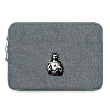 Style pochoir StreetArt Sacré-Cœur - Sacoche pour ordinateur portable 15 pouces - gris chiné - Devant