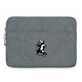 Chanteur de rats avec microphone - Sacoche pour ordinateur portable 15 pouces - gris chiné - Devant