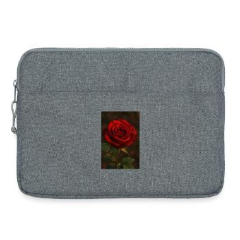 Rose de la peur - Sacoche pour ordinateur portable 15 pouces - gris chiné - Devant