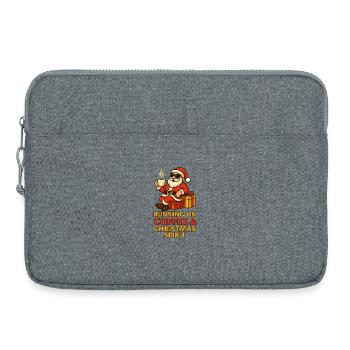 Santa Kaffee Weihnachtsgeist - Laptoptasche 15" - Grau meliert - Vorne