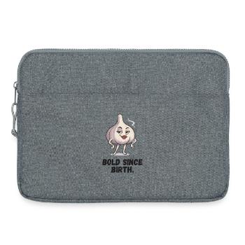 Caricature de la dame à l’ail - Courage depuis la naissance - Sacoche pour ordinateur portable 15 pouces - gris chiné - Devant