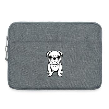 Bulldogs Dogs T-shirt Cadeau - Sacoche pour ordinateur portable 15 pouces - gris chiné - Devant