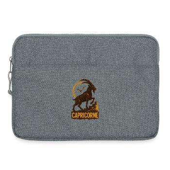 Signe astrologique du Capricorne - Astrologie - Sacoche pour ordinateur portable 15 pouces - gris chiné - Devant
