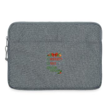 Weihnachtsdesign unartig Ich kann es erklären - Laptoptasche 15" - Grau meliert - Vorne