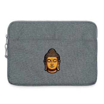 Goldener Buddha Meditation Aura - Laptoptasche 15" - Grau meliert - Vorne