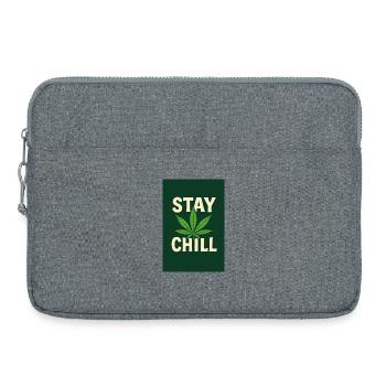 Stay Chill Cannabis Leaf - Laptoptasche 15" - Grau meliert - Vorne