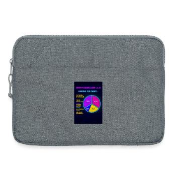 Neon-Tortendiagramm Retro Visuell - Laptoptasche 15" - Grau meliert - Vorne