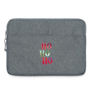 Weihnachtliches Ho Ho Ho - Laptoptasche 15" - Grau meliert - Vorne