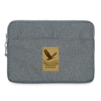 Strength in Silence Eagle - Laptop bag 15" - heather grey - Front