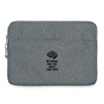 MY BRAIN HAS TOO MANY TABS OPEN - Laptop bag 15" - heather grey - Front
