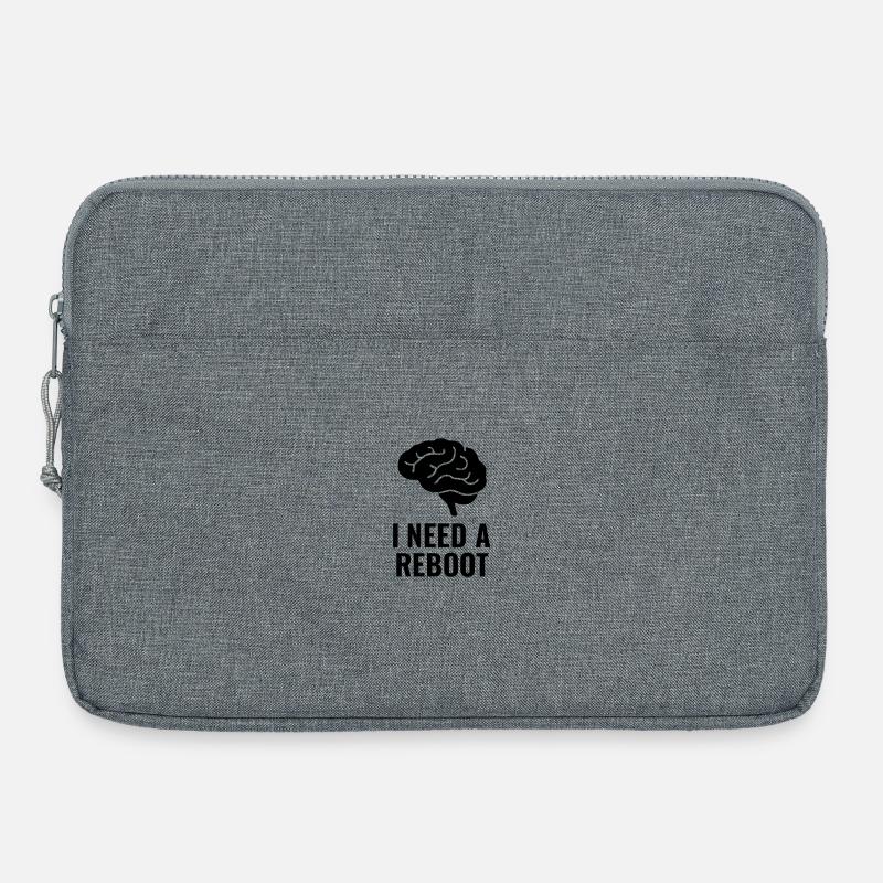 I NEED A REBOOT - Sacoche pour ordinateur portable 15 pouces - gris chiné