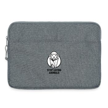 Stop eating animals | Döner-Lamm - Laptoptasche 15" - Grau meliert - Vorne