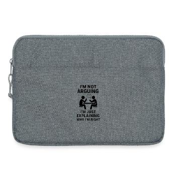 Je vais juste vous expliquer : j’ai raison - Sacoche pour ordinateur portable 15 pouces - gris chiné - Devant