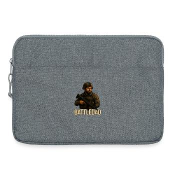 BattleDad – Veteran Gamer Soldier Design - Laptoptasche 15" - Grau meliert - Vorne