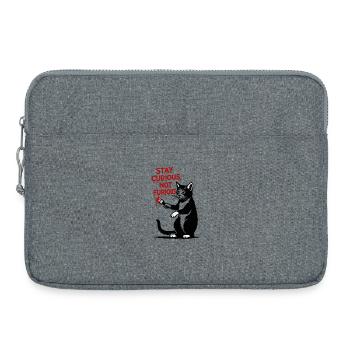 Neugierige Katzenkunst Druck - Laptoptasche 15" - Grau meliert - Vorne