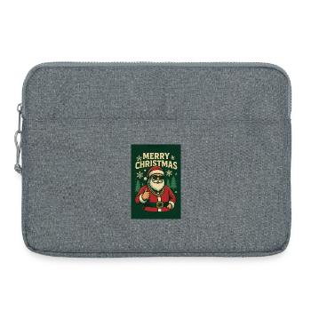 Chilliger Santa mit Sonnenbrille - Laptoptasche 15" - Grau meliert - Vorne