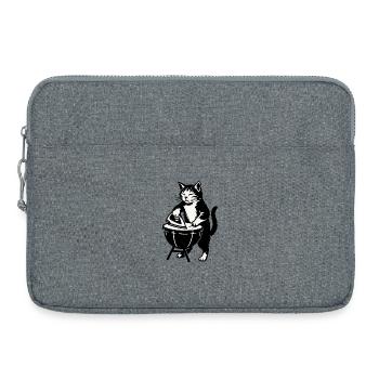 Chat barbecue au barbecue - Sacoche pour ordinateur portable 15 pouces - gris chiné - Devant
