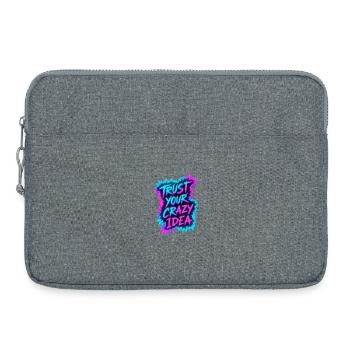 Trust Your Crazy Idea Neon - Laptop bag 15" - heather grey - Front