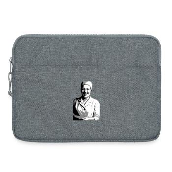 Lächelnde Pflegerin Mama 1970 - Laptoptasche 15" - Grau meliert - Vorne