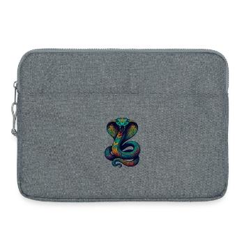 Ornement coloré de cobra - Sacoche pour ordinateur portable 15 pouces - gris chiné - Devant