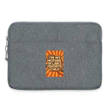 Das Lieblingskind der Schwiegermutter - Laptoptasche 15" - Grau meliert - Vorne