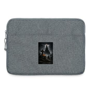 Gothic Schloss im Nebel - Laptoptasche 15" - Grau meliert - Vorne