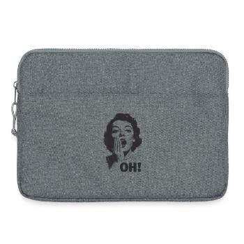 Visage hurlant Oh - Sacoche pour ordinateur portable 15 pouces - gris chiné - Devant