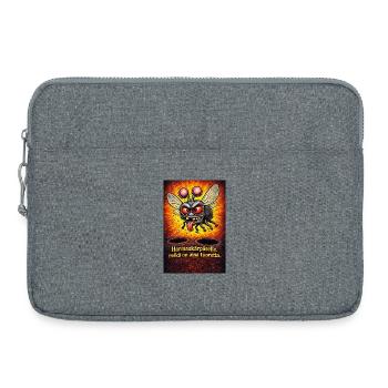 Pour une mouche grise, le trou est toujours une source de poussière - Sacoche pour ordinateur portable 15 pouces - gris chiné - Devant