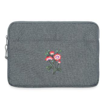 Flowers - Laptop bag 15" - heather grey - Front