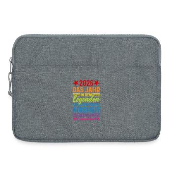 2026 Das Jahr in dem Legenden die Kindheit beenden - Laptoptasche 15" - Grau meliert - Vorne