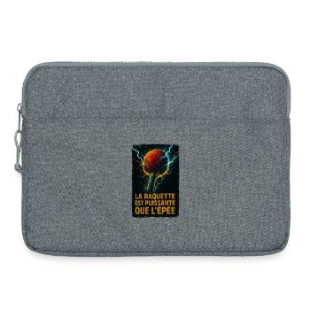 Zerstört den Sieg! Tischtennis - Laptoptasche 15" - Grau meliert - Vorne
