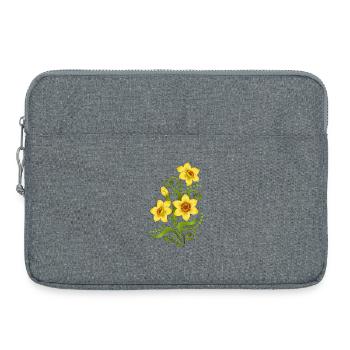 Flowers - Laptop bag 15" - heather grey - Front