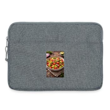 Avocado-Tomaten Salat  - Laptoptasche 15" - Grau meliert - Vorne