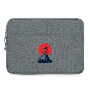 Saut à ski sur des sommets rocheux - Sacoche pour ordinateur portable 15 pouces - gris chiné - Devant