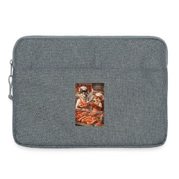 Herr Wolf und Herr Eichhörnchen in einer Metzgerei - Laptoptasche 15" - Grau meliert - Vorne