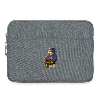 No Time for Stress – Gamer Raccoon - Laptop bag 15" - heather grey - Front