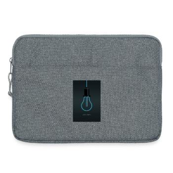 Good Ideas – Neon Light Bulb Electric Blue - Laptop bag 15" - heather grey - Front