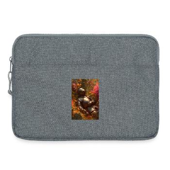 Knight in Floral Garden - Laptop bag 15" - heather grey - Front