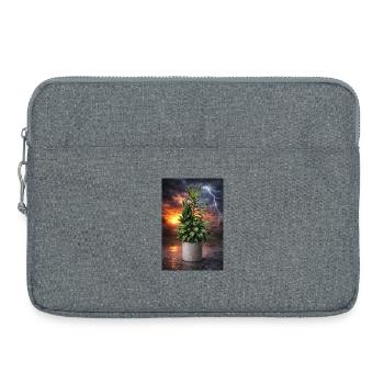 Plante dans la lumière de tempête - Sacoche pour ordinateur portable 15 pouces - gris chiné - Devant