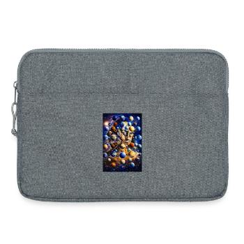 Portrait de la planète cosmique - Sacoche pour ordinateur portable 15 pouces - gris chiné - Devant