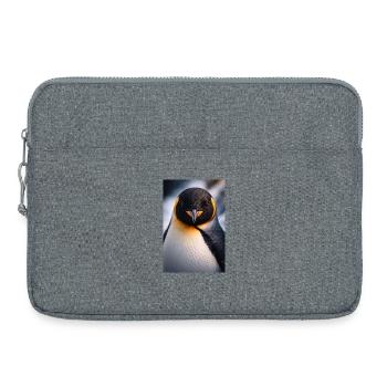 Penguin Gros Plan avec Contraste de Couleur - Sacoche pour ordinateur portable 15 pouces - gris chiné - Devant