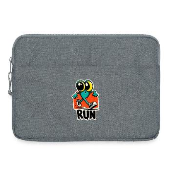 Run Frog Pop Art - Laptop bag 15" - heather grey - Front