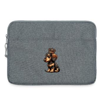 Rauhaardackel Dackel Dackelbesitzer Teckel Tekkel - Laptoptasche 15" - Grau meliert - Vorne