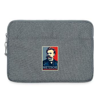 Nietzsche Pop Art Portrait - Sacoche pour ordinateur portable 15 pouces - gris chiné - Devant