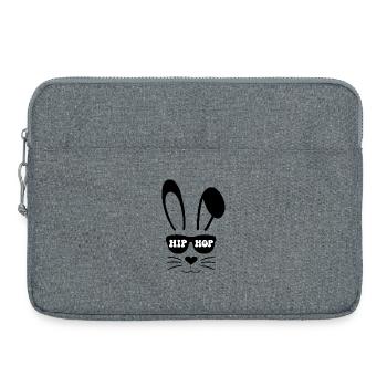 Hip Hop Bunny - Laptop bag 15" - heather grey - Front