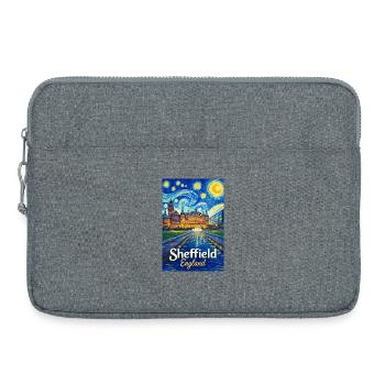 Sheffield, Angleterre, Nuit étoilée - Sacoche pour ordinateur portable 15 pouces - gris chiné - Devant