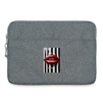 Ne regardez pas les lèvres Statement Design - Sacoche pour ordinateur portable 15 pouces - gris chiné - Devant