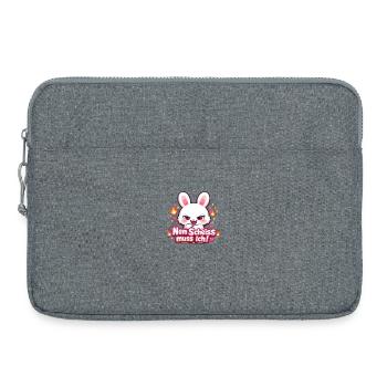 Nen Scheiss Muss Ich Frecher Hase Spruch - Laptoptasche 15" - Grau meliert - Vorne