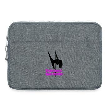 Pole Dance Silhouette – Train Hard Spin Harder - Laptoptasche 15" - Grau meliert - Vorne