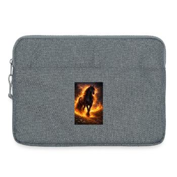 Fire Horse in the Flame Storm - Laptop bag 15" - heather grey - Front